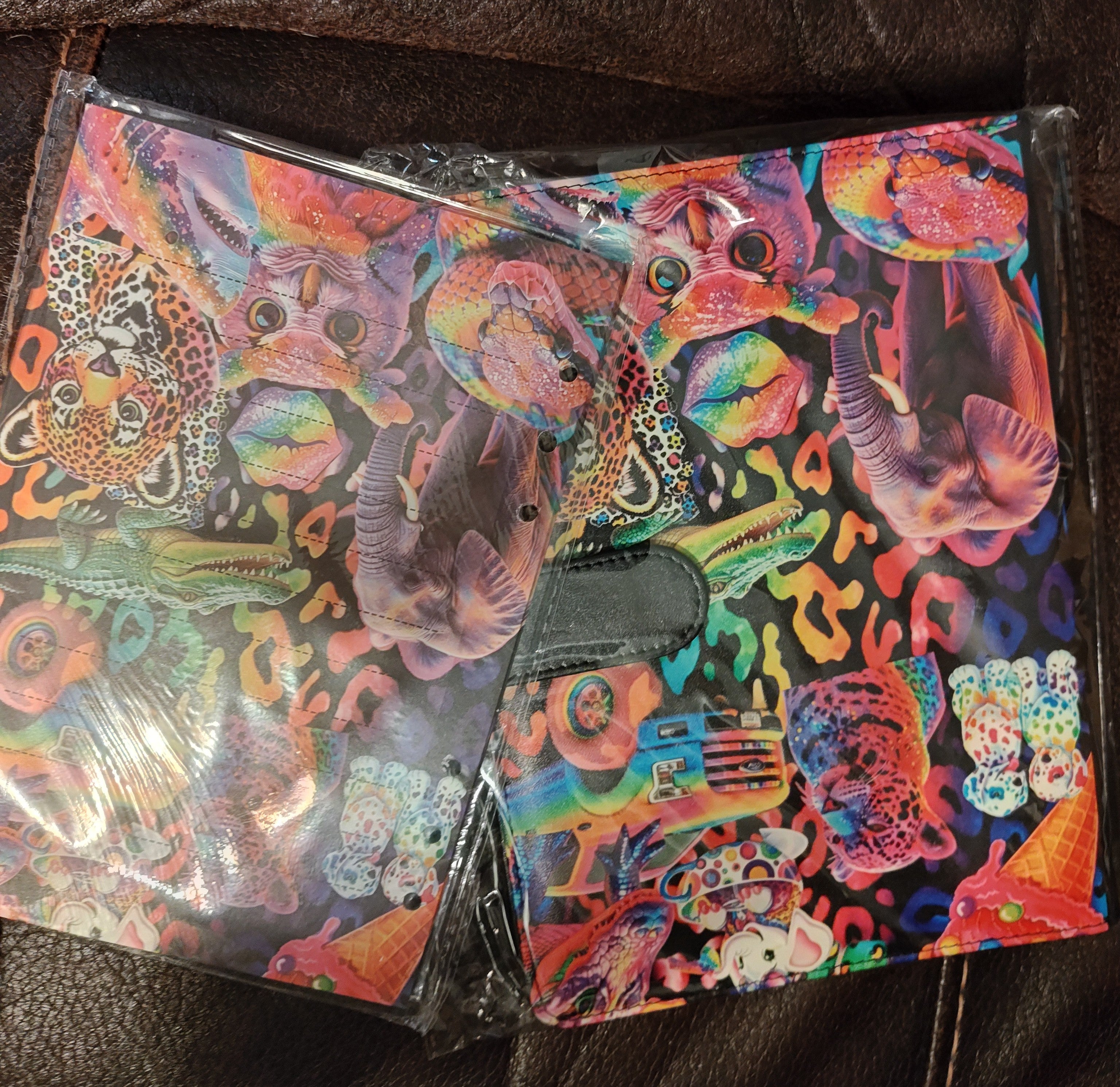 Lisa Frank A5 Binder and matching paper