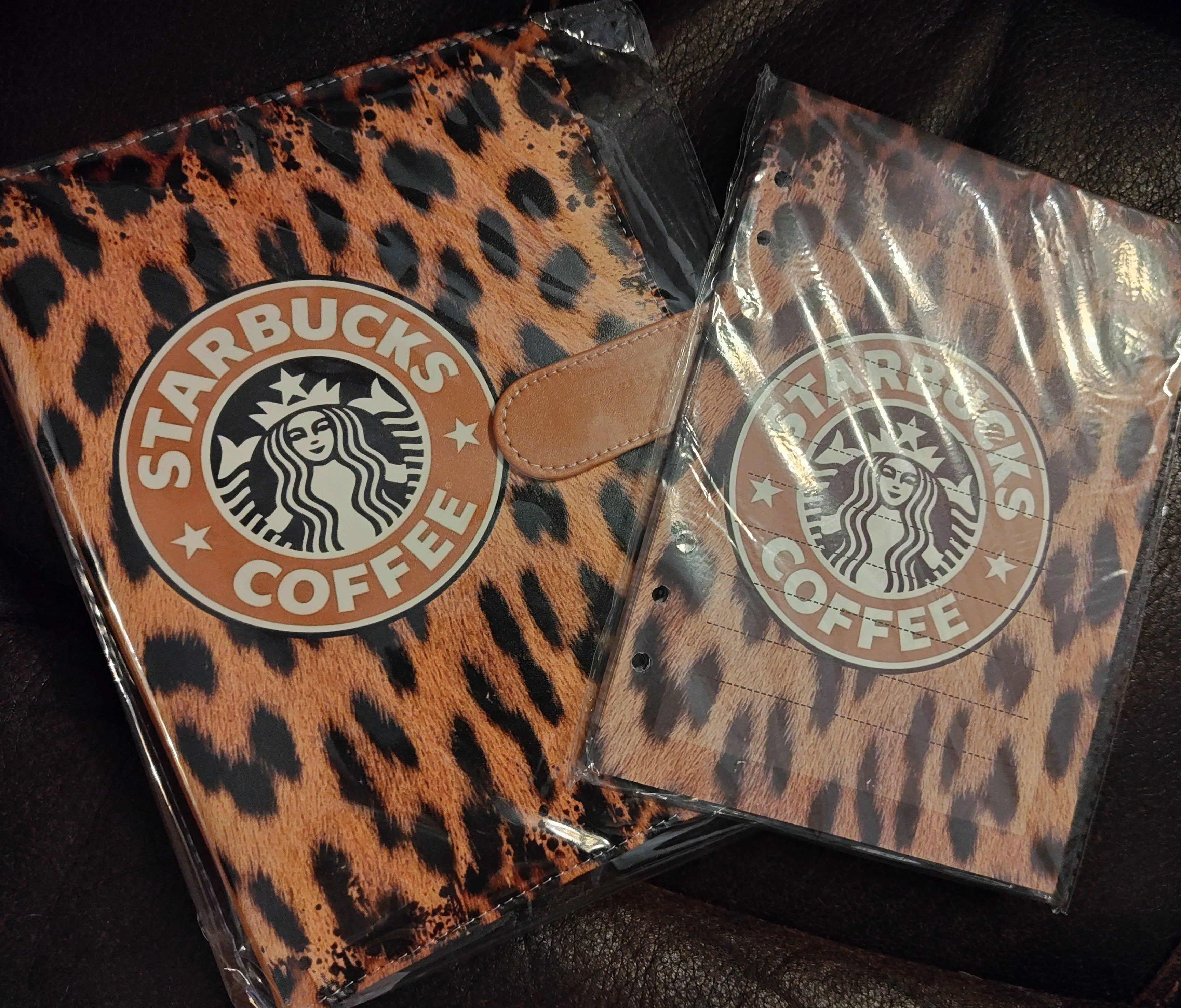 Cheetah Star Bucks A5 Binder and matching paper